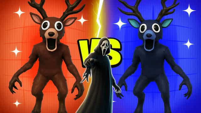 SUPER RED VS BLUE 🔵🔴 THE DEER INSANE