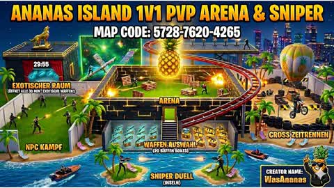 🍍 Pineapple Island 1v20 1v1 Arena & Sniper