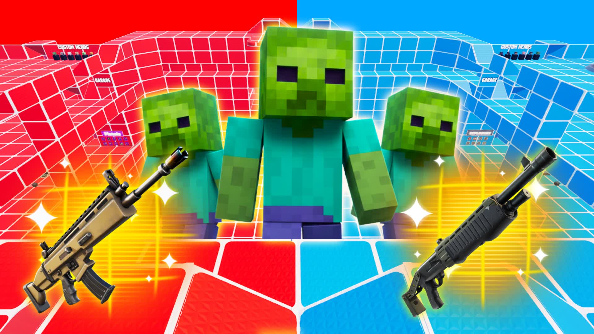 RED VS BLUE 🔴🔵 ZOMBIE