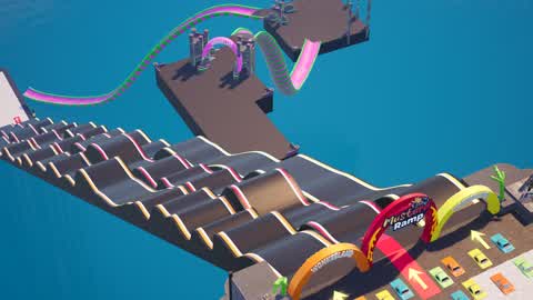 THE CRAZY CARS MUSTARD MEGA RAMP đ
