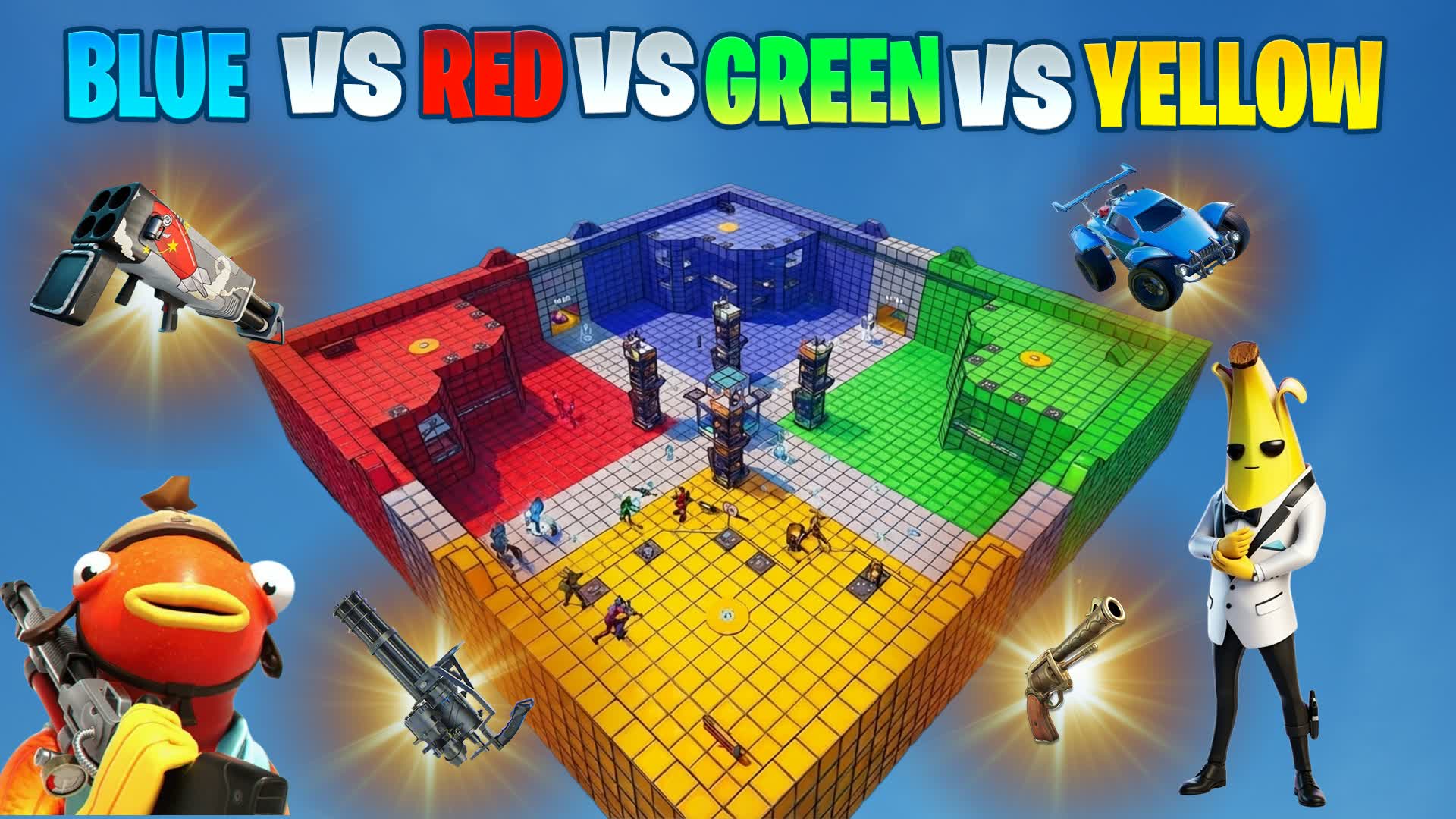 BLUE v RED v GREEN v YELLOW ARENA