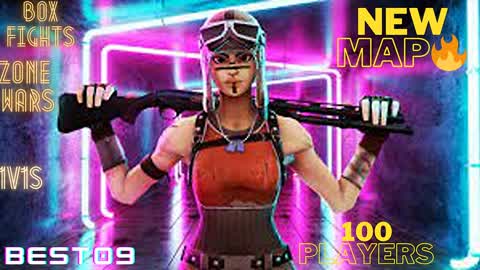 100 Player FFa 1v1 Box Fight Zone wars🔥