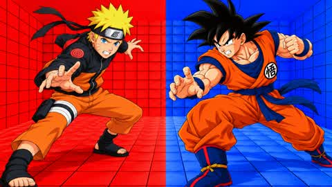 NARUTO VS GOKU RED VS BLUE RVB 67! 🔴🔵