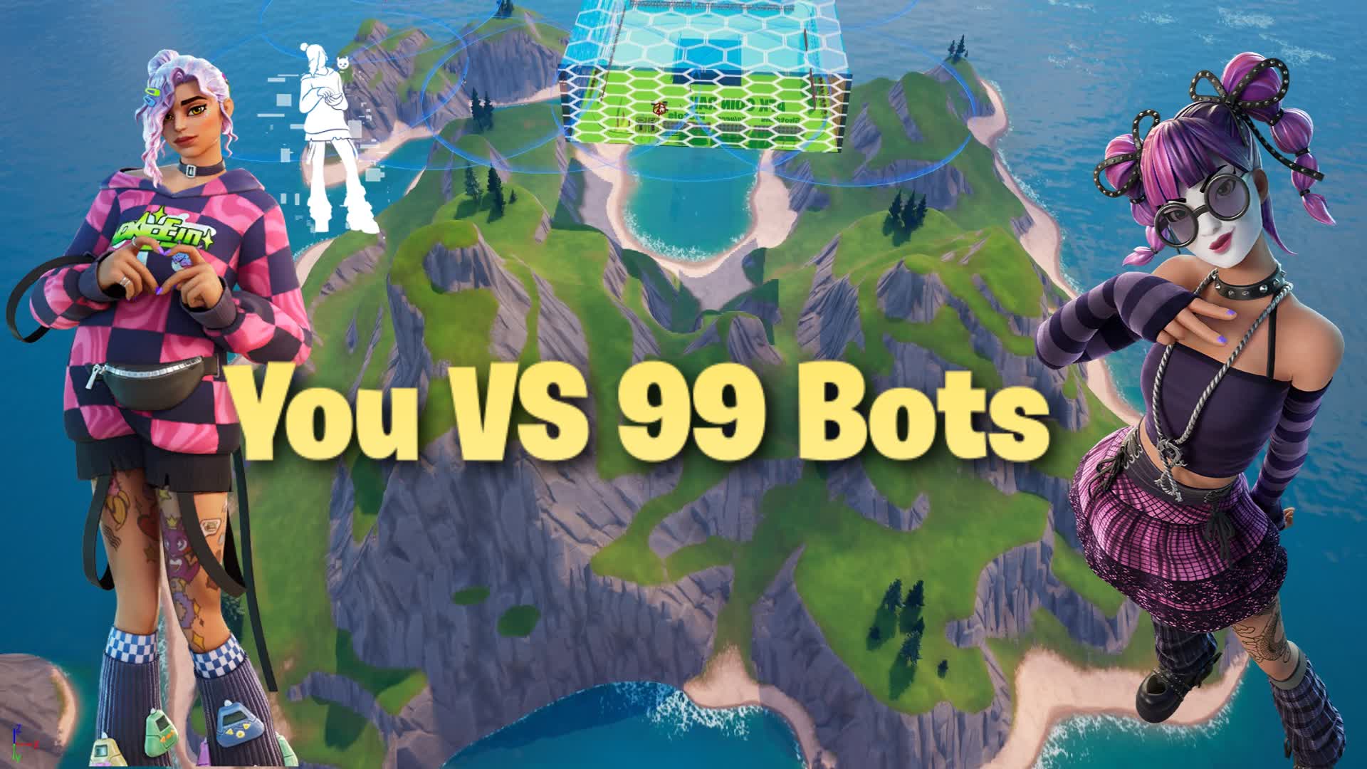 YOU vs 99Bots Horseshoe Island CRAZY MAP