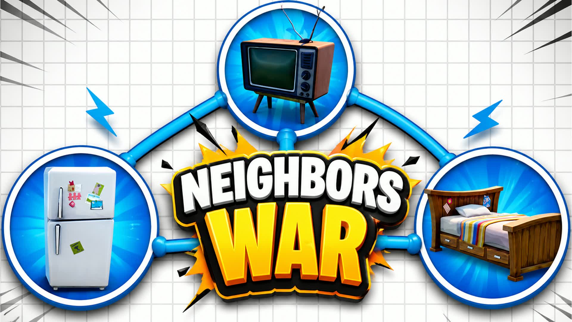 Neighbors Bedwars + Fridge & TV