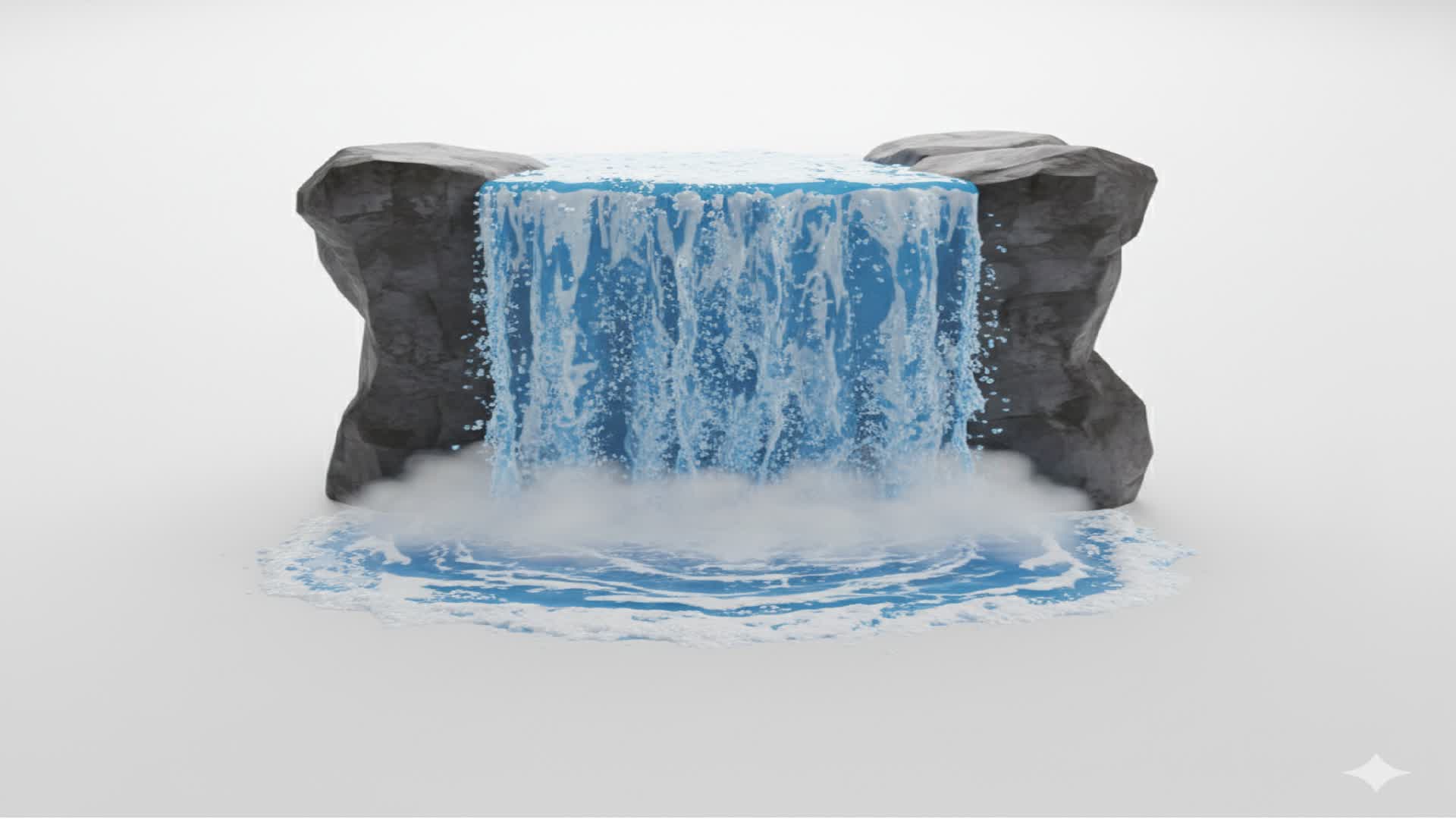 uma cachoeira no meio do nada.