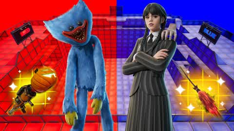 WUGGY VS WEDNESDAY🔵RED VS BLUE🔴