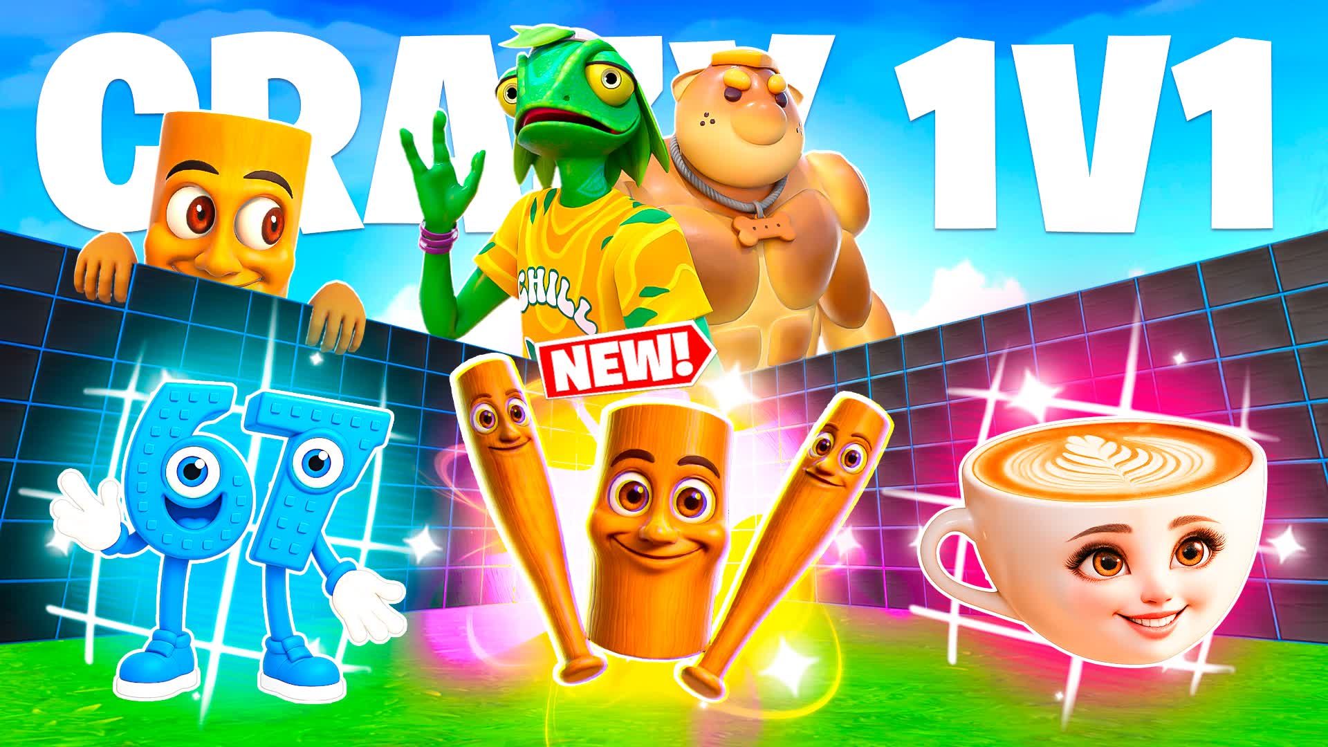 CRAZY 1V1 FFA - ALL GUNS & RIDES