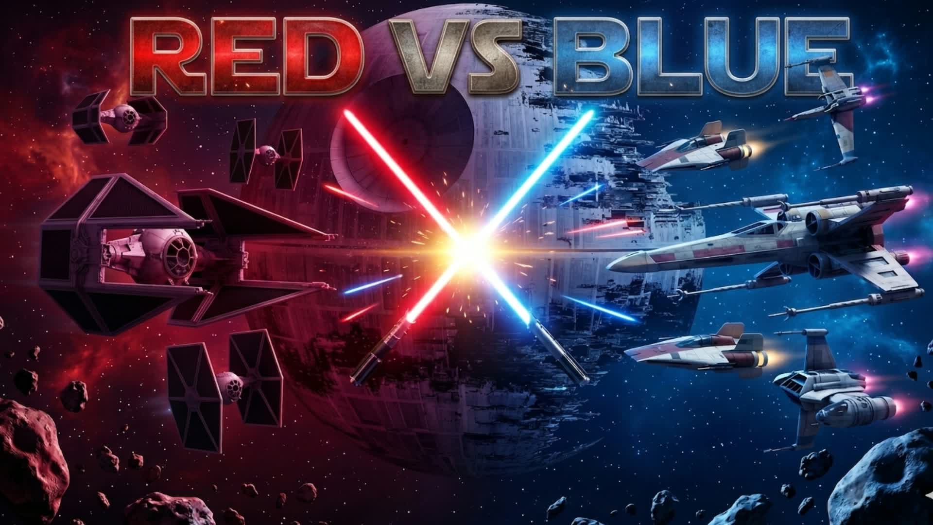 LUCHA STAR WARS ROJO CONTRA AZUL