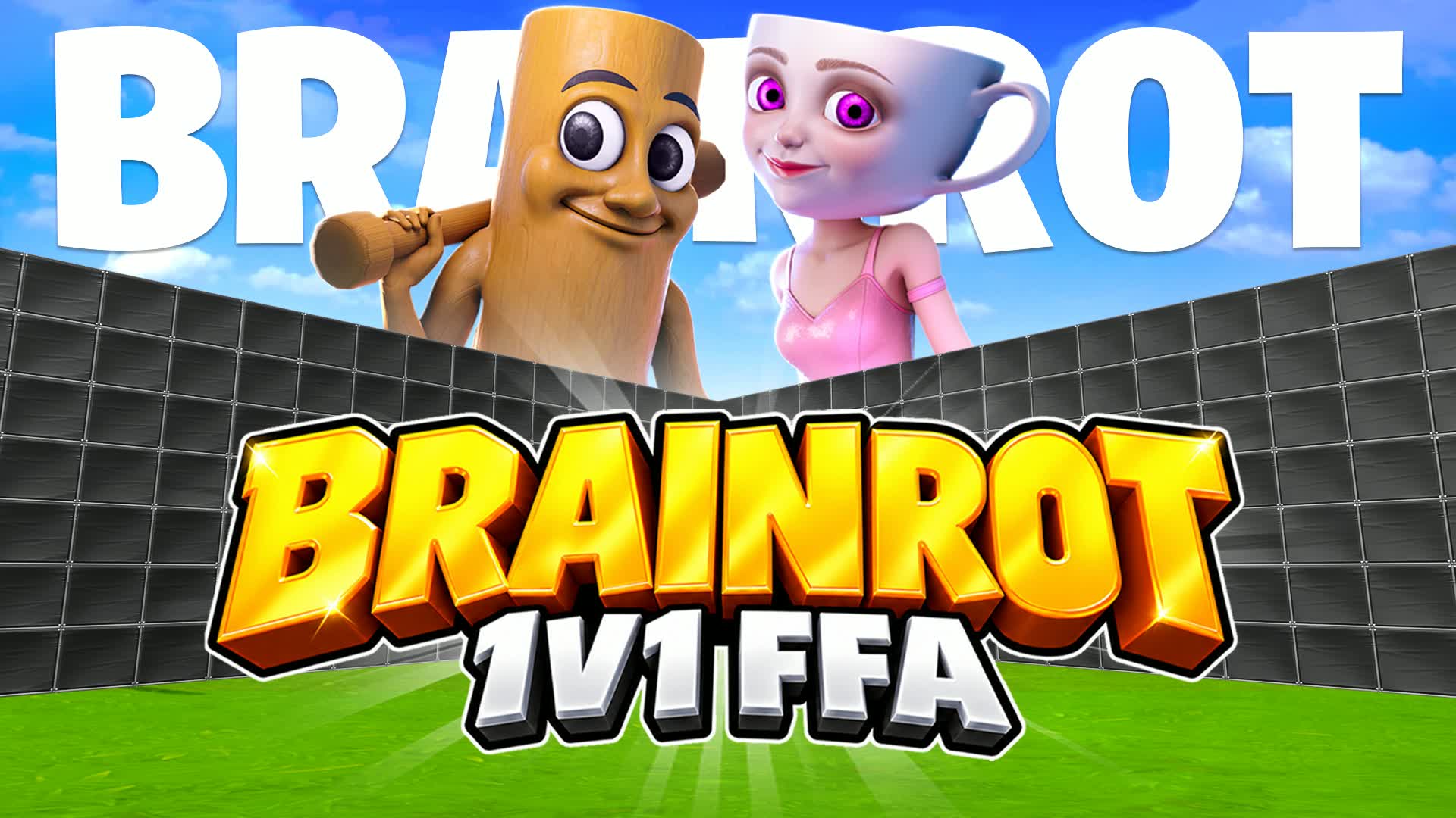 Brainrot 1v1 FFA - All Weapons & Rides