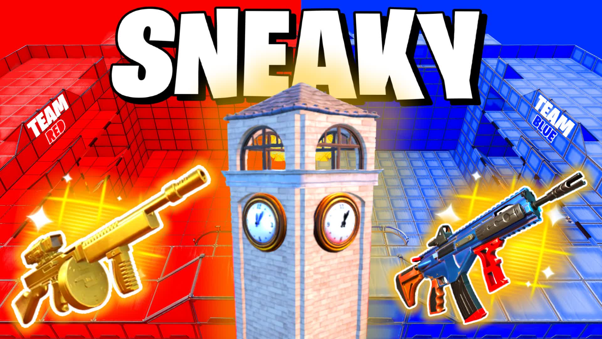 SNEAKY TILTED TOWER RED VS BLUE 🔴🔵