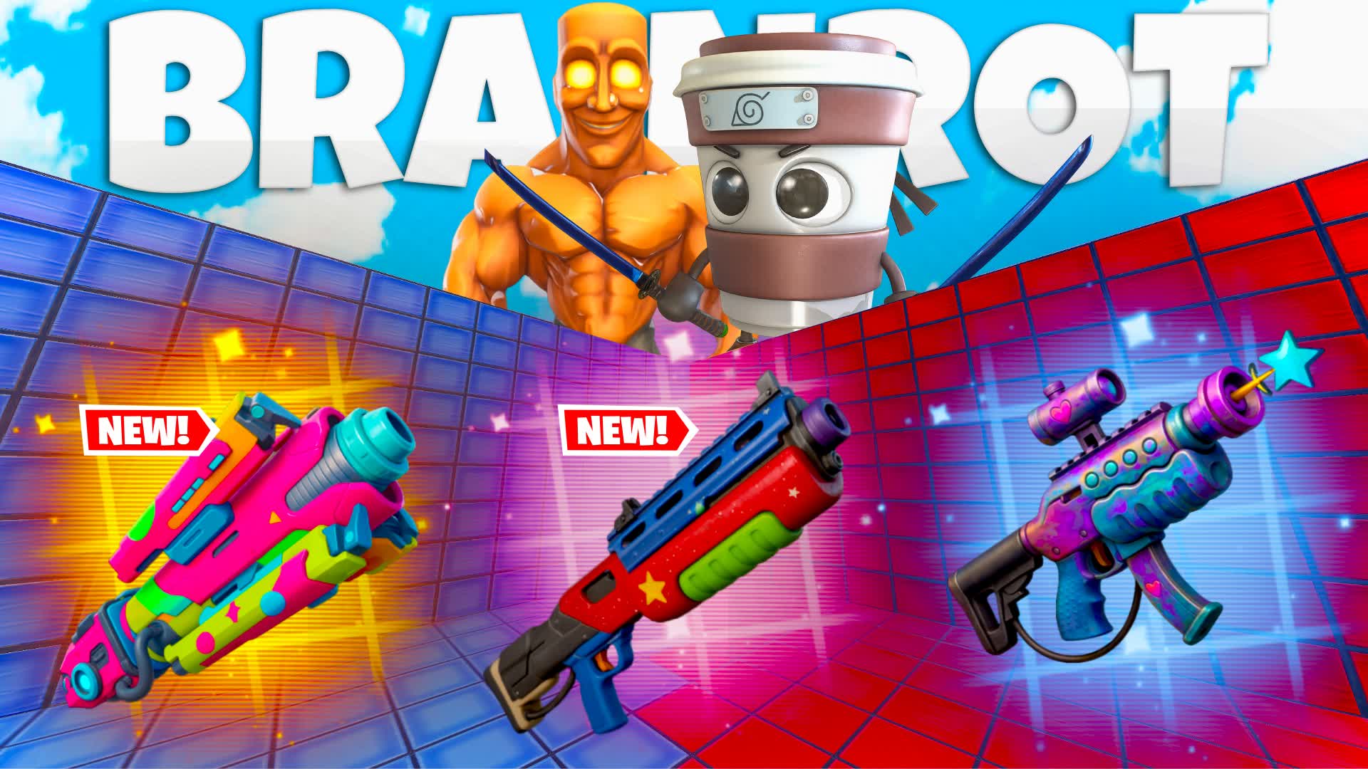 Brainrot Super Red vs Blue 🔴🔵