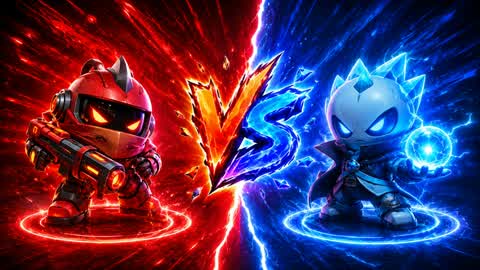BLUE VS RED 🔵🔴 SUPER AURA