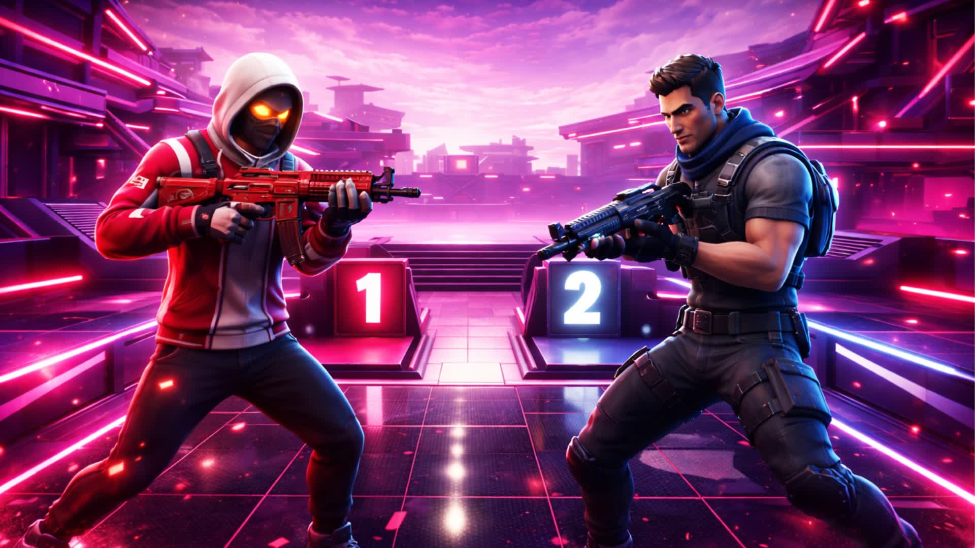 Pink & Black 1v1, Aim & Edit