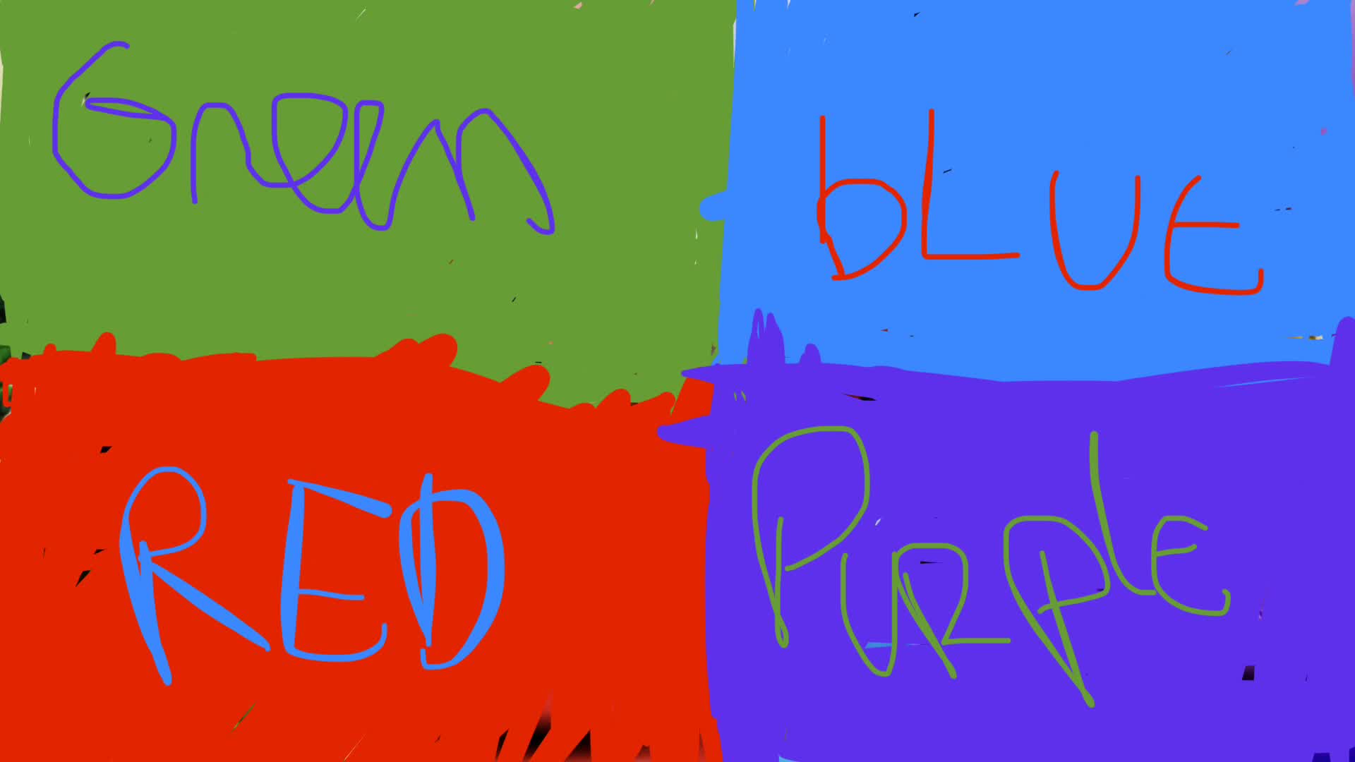 Red vs Blue vs Purple vs Green