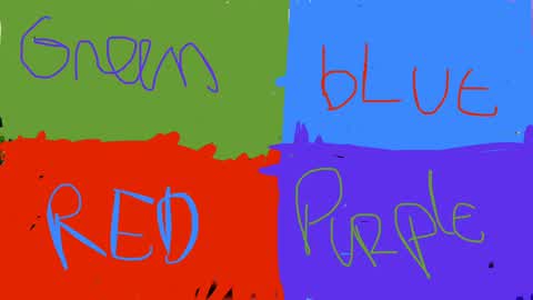 Red vs Blue vs Purple vs Green