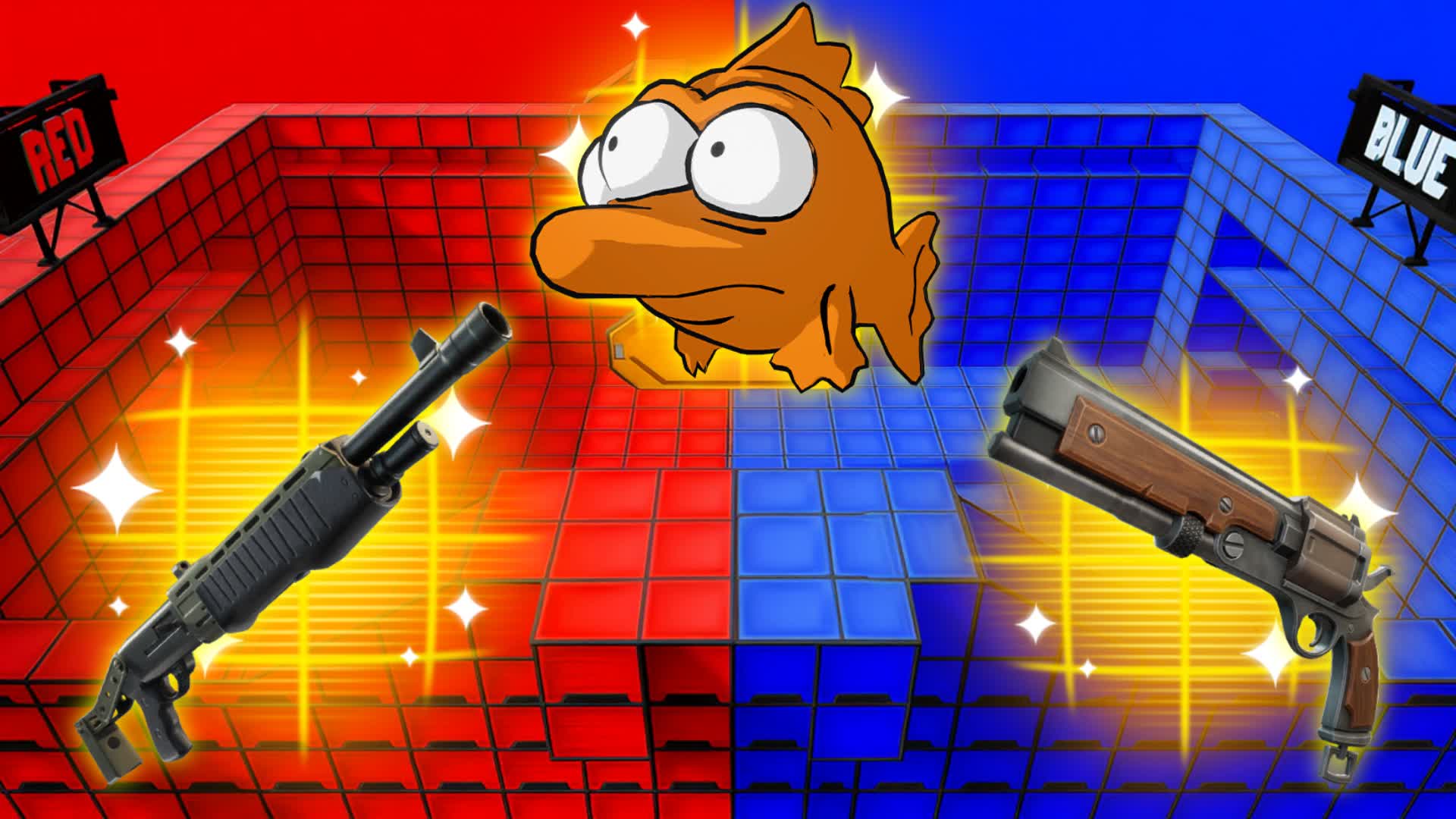 MEGA RED VS BLUE CRAZY🔴🔵ALL GUNS