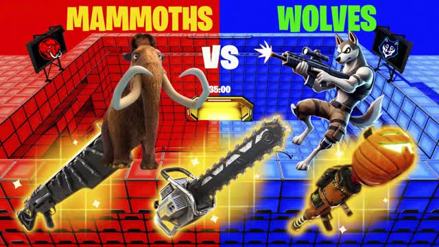 🐺 WOLVES vs MAMMOTHS 🦣🔴 RED vs BLUE🔵