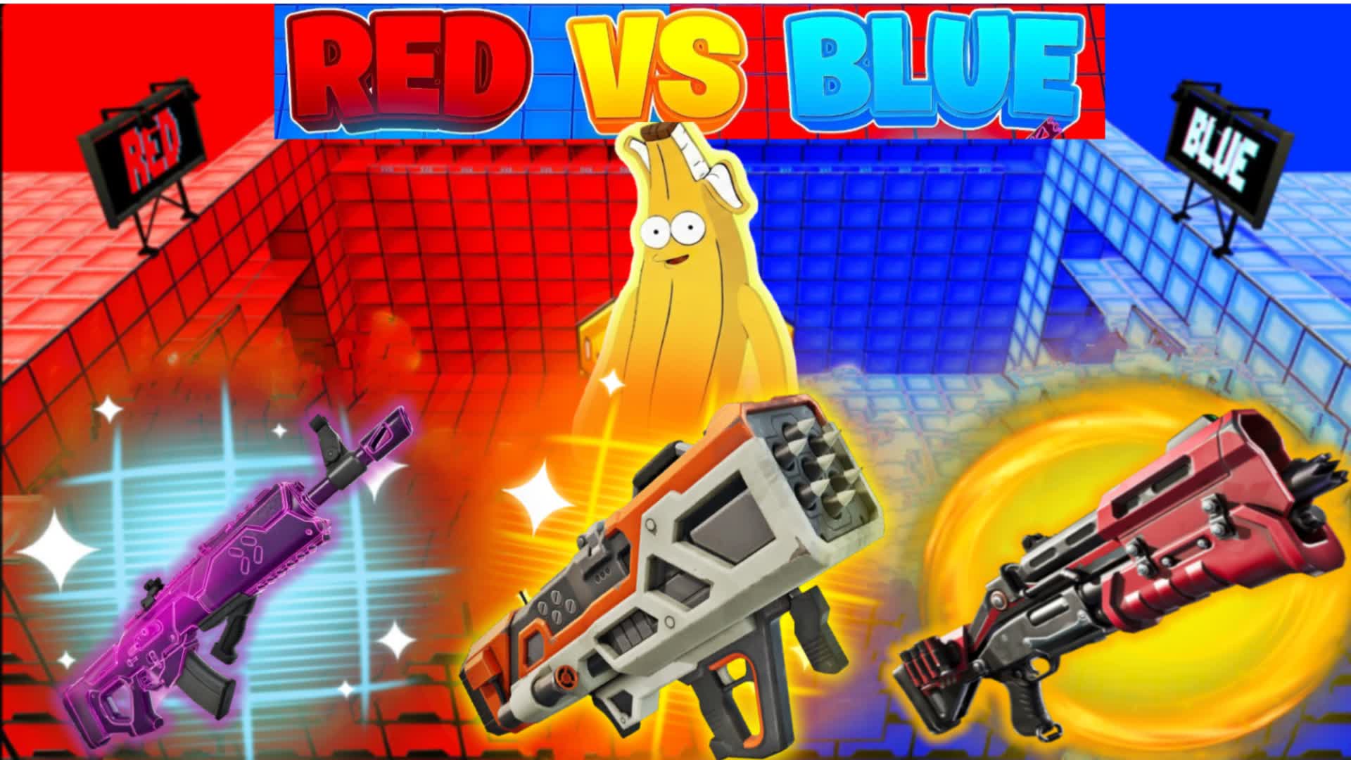 CRAZY FUN BANANA RED VS BLUE 🔴🔵