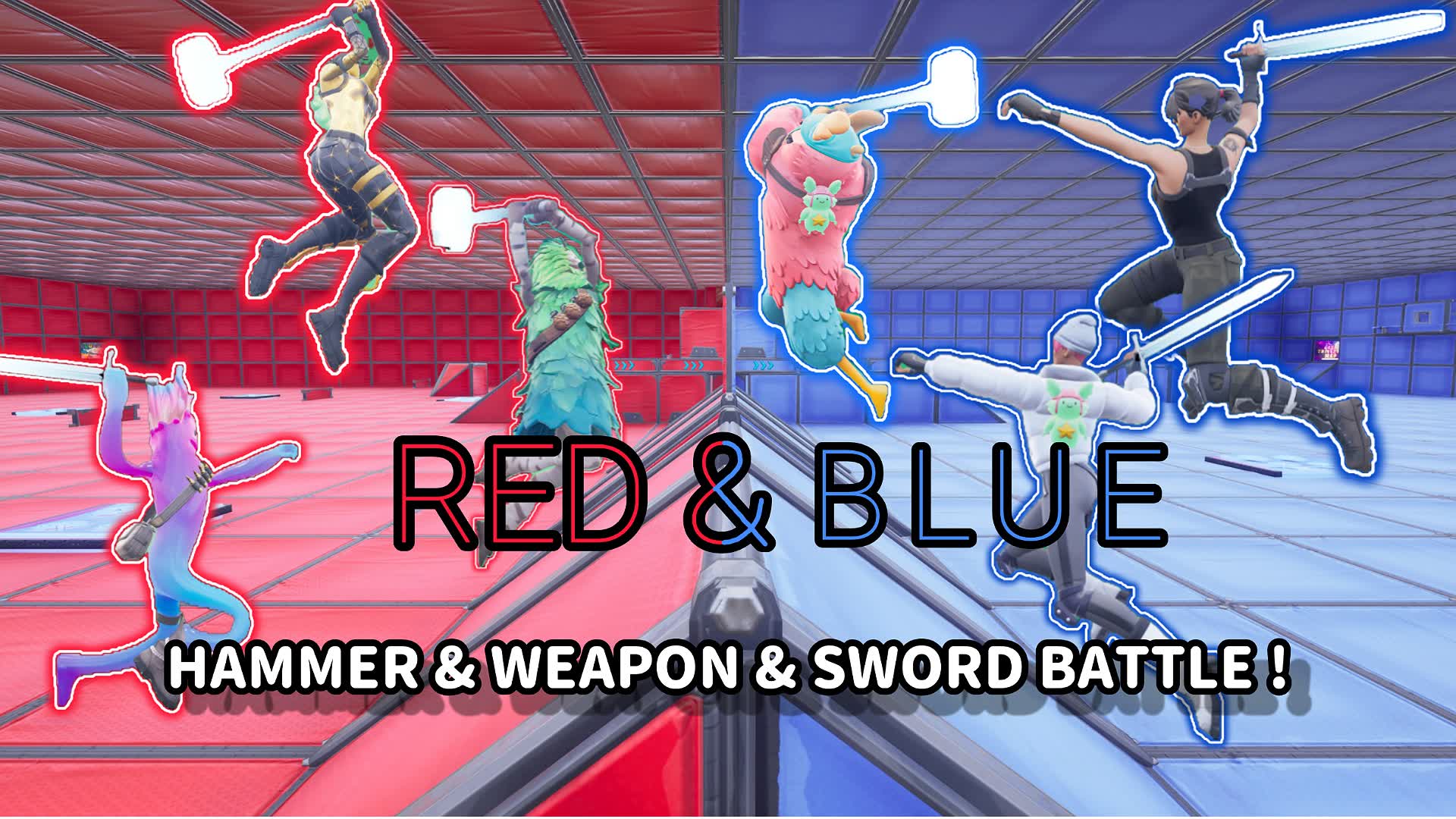 Red & Blue Hammer&weapon&sowrd Battle! 172223578856 By Kanadao_u