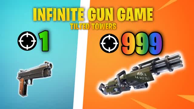 INFINITE GUN GAME 🔫 ⭐ TILTED TOWERS