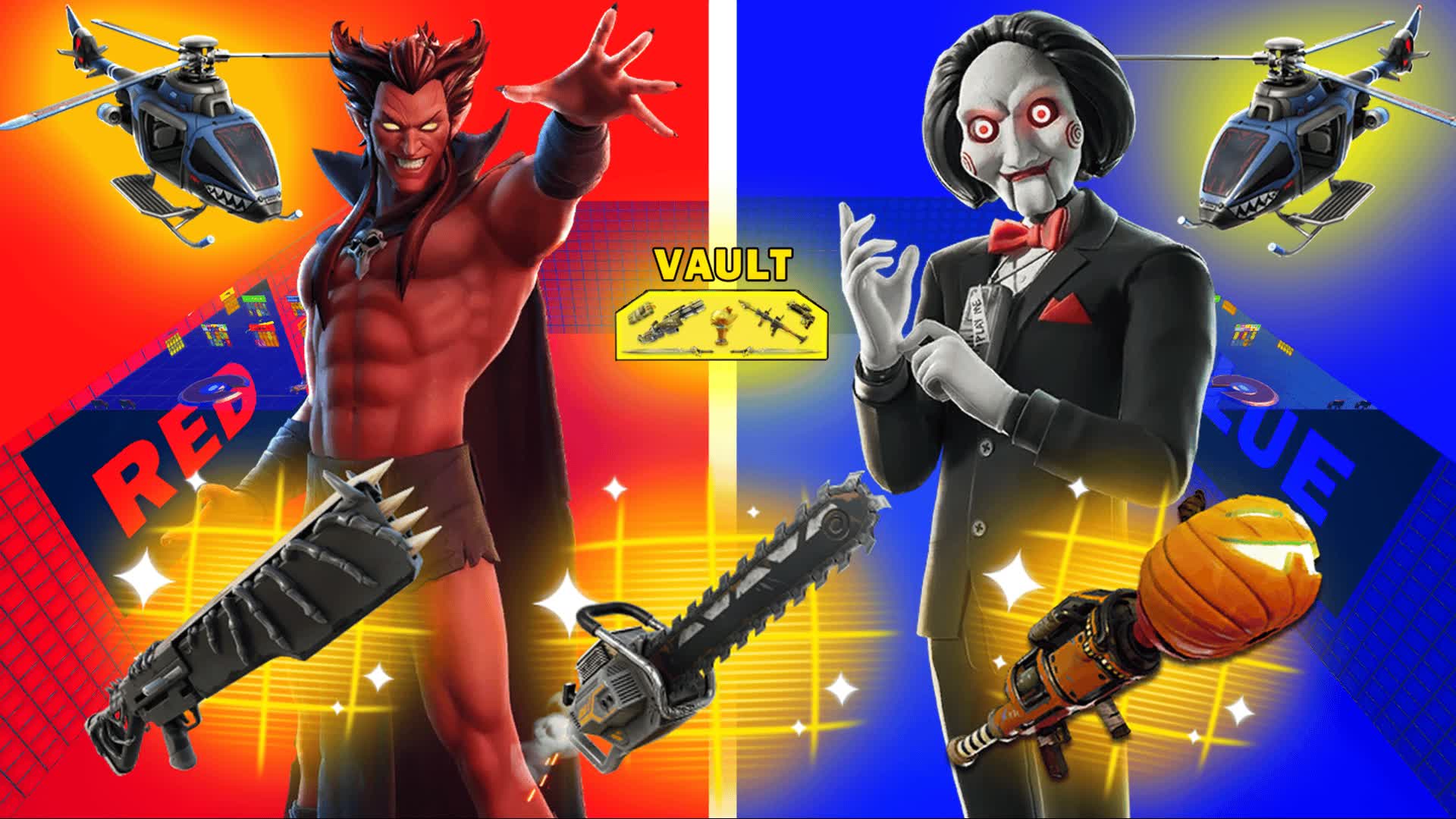 HELICOPTER🚁 RED VS BLUE🔴🔵 898206547557 by skalman Fortnite