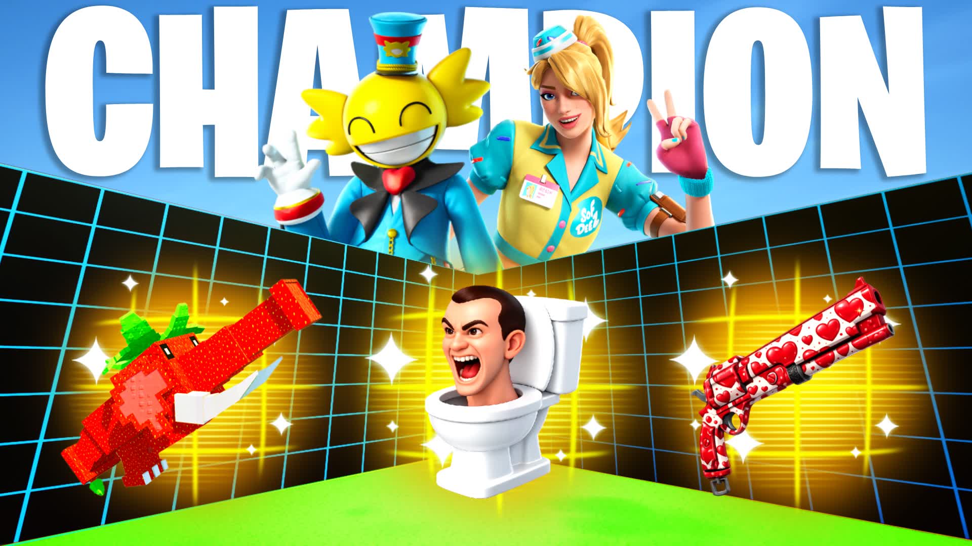 CHAMPION 1V1 FFA - ALL GUNS & RIDES