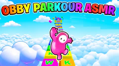 🌈FALL GUYS 50+ ASMR OBBY Parkour