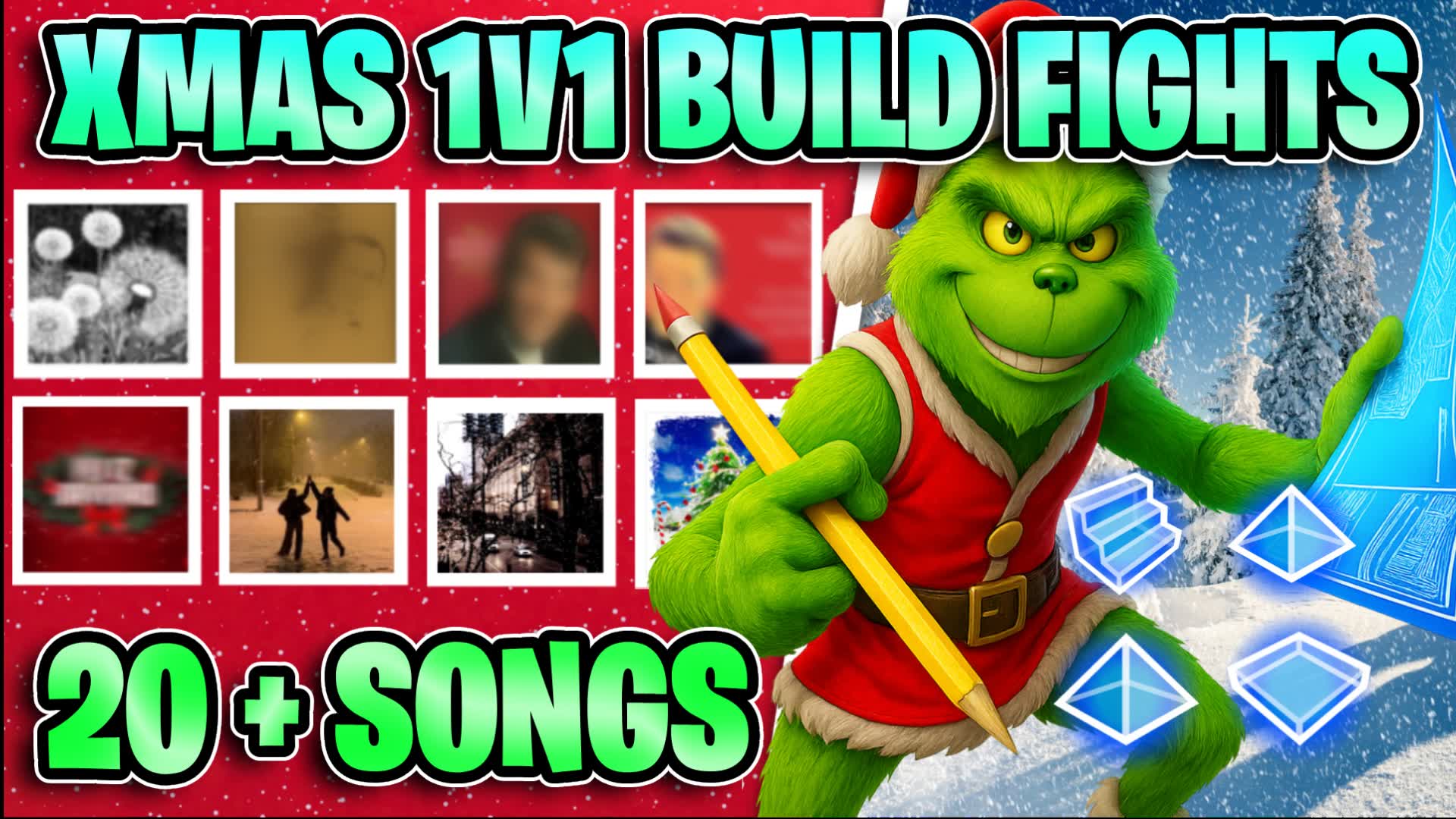 XMAS 1V1 BUILD FIGHTS (20+ xmas songs)