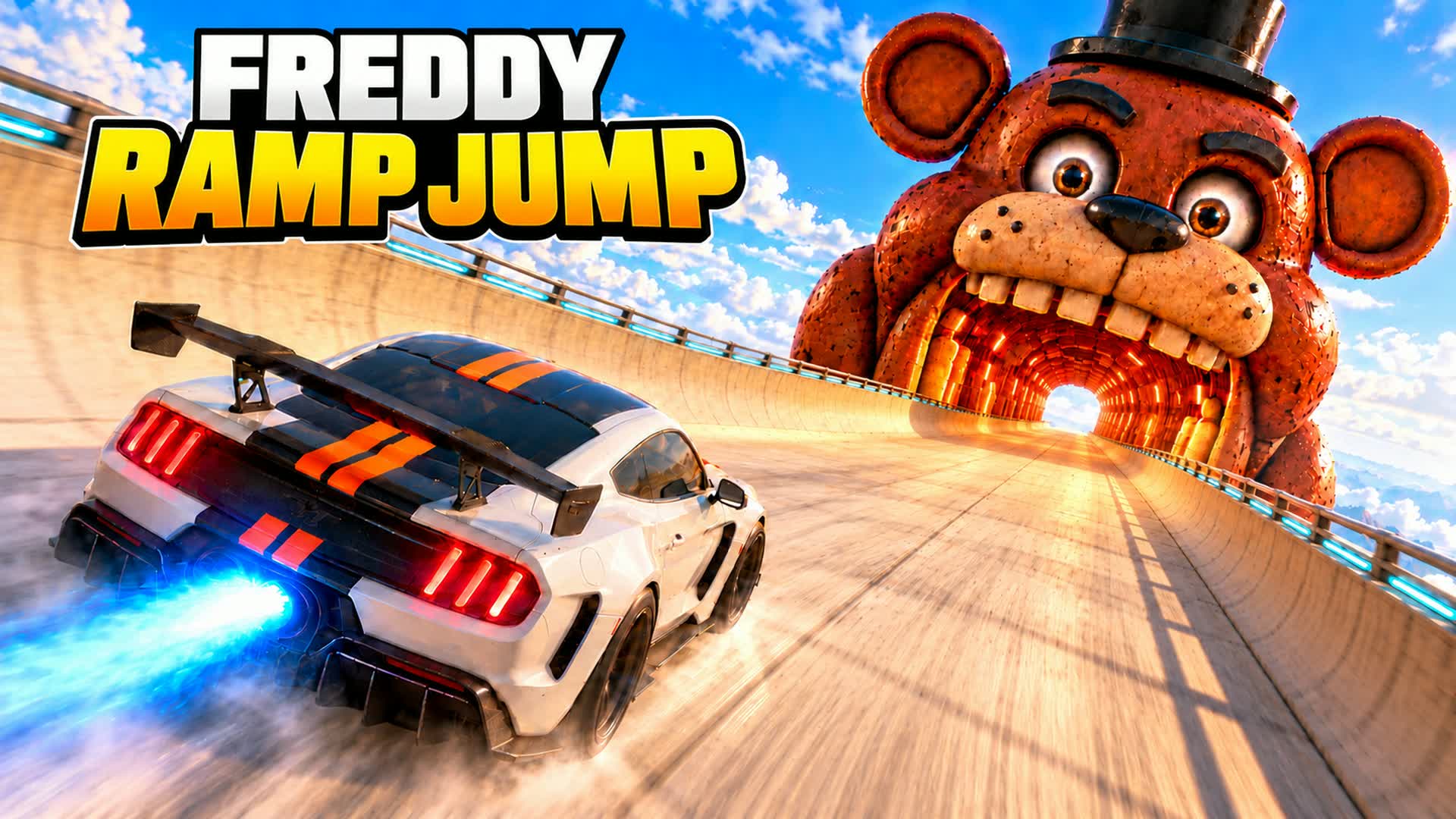 FREDDY CAR DRIVE CITY RAMP JUMP HORROR
