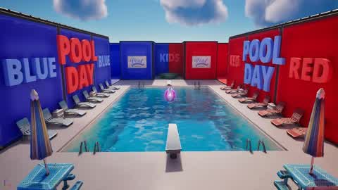 POOL DAY RED VS BLUE