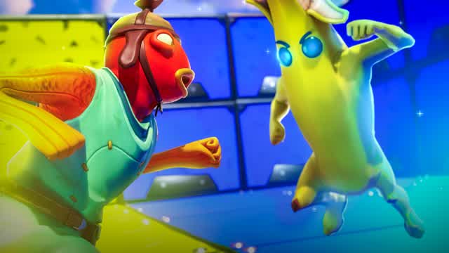 PEELY VS FISHY 🍌🐟 {RED vs BLUE}