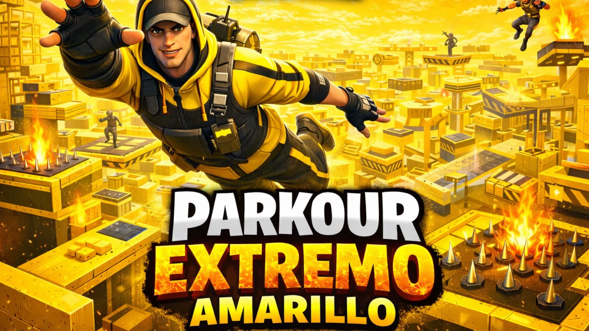 Parkour extremo amarillo