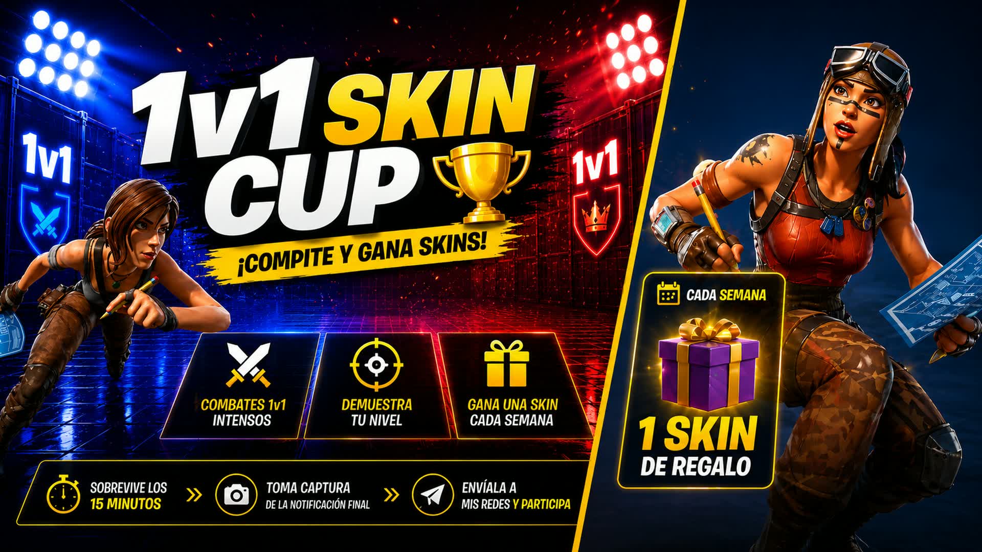 1v1 SKIN CUP 🏆 ¡Compite y gana skins!