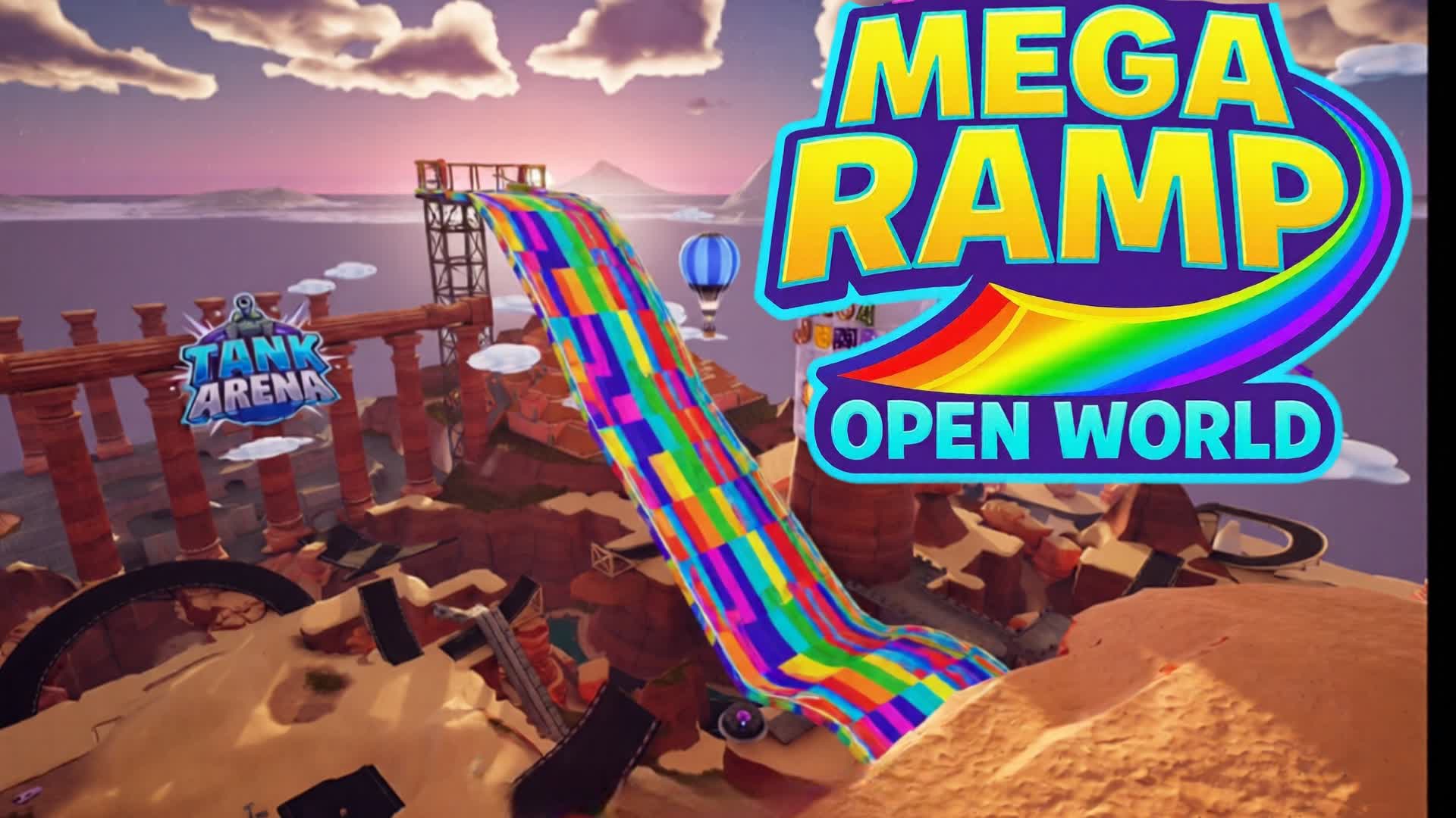 Mega Ramp Open World Driving Flying Tank