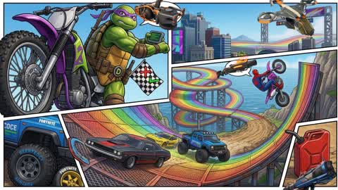 TMNT🌇RAMP City🔧CARROS 🚗