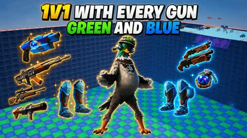 1V1 WITH EVERY GUN GREEN AND BLUE