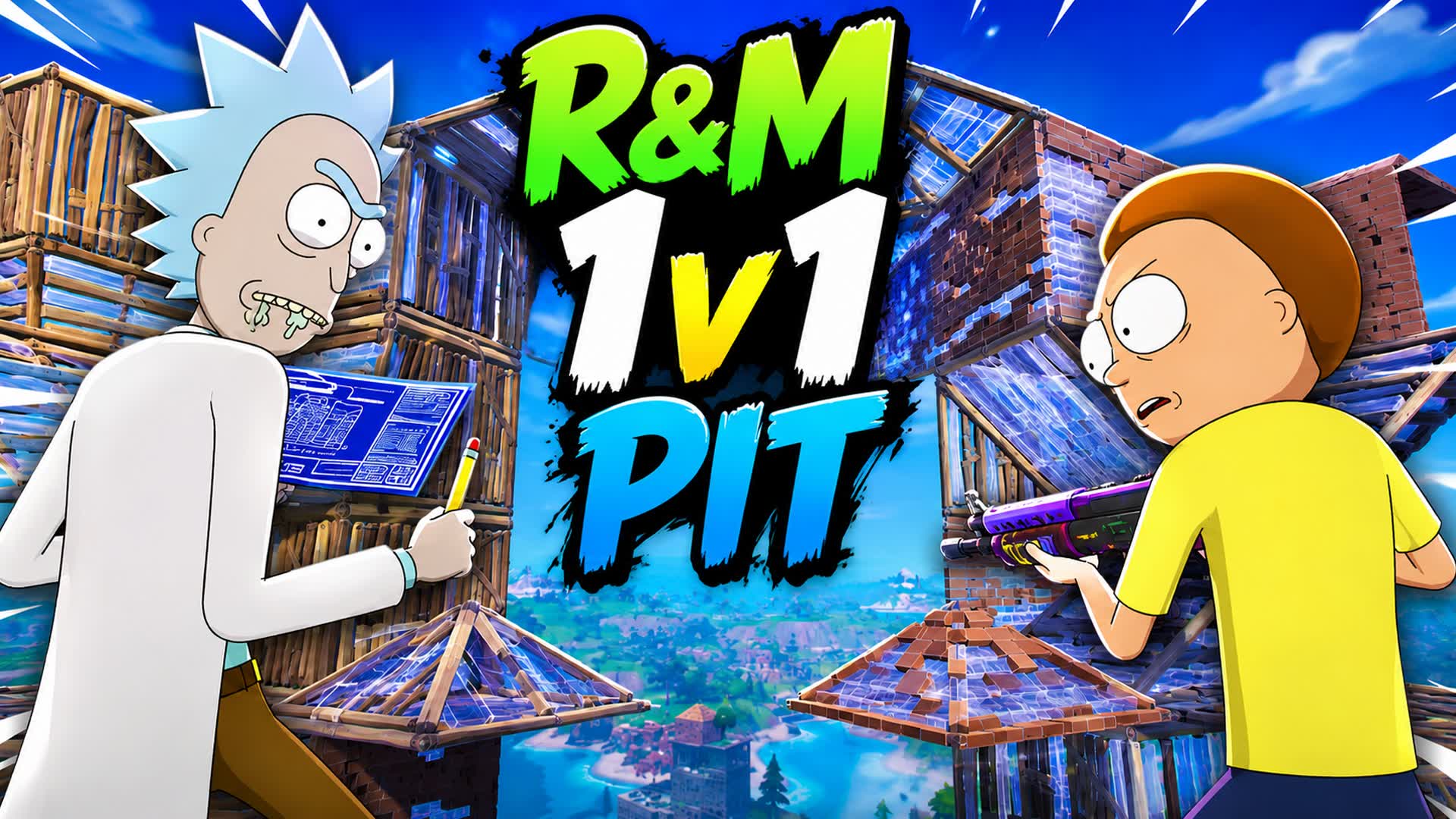 R&M 1V1 BUILD FIGHTING! 🔥💥🌟