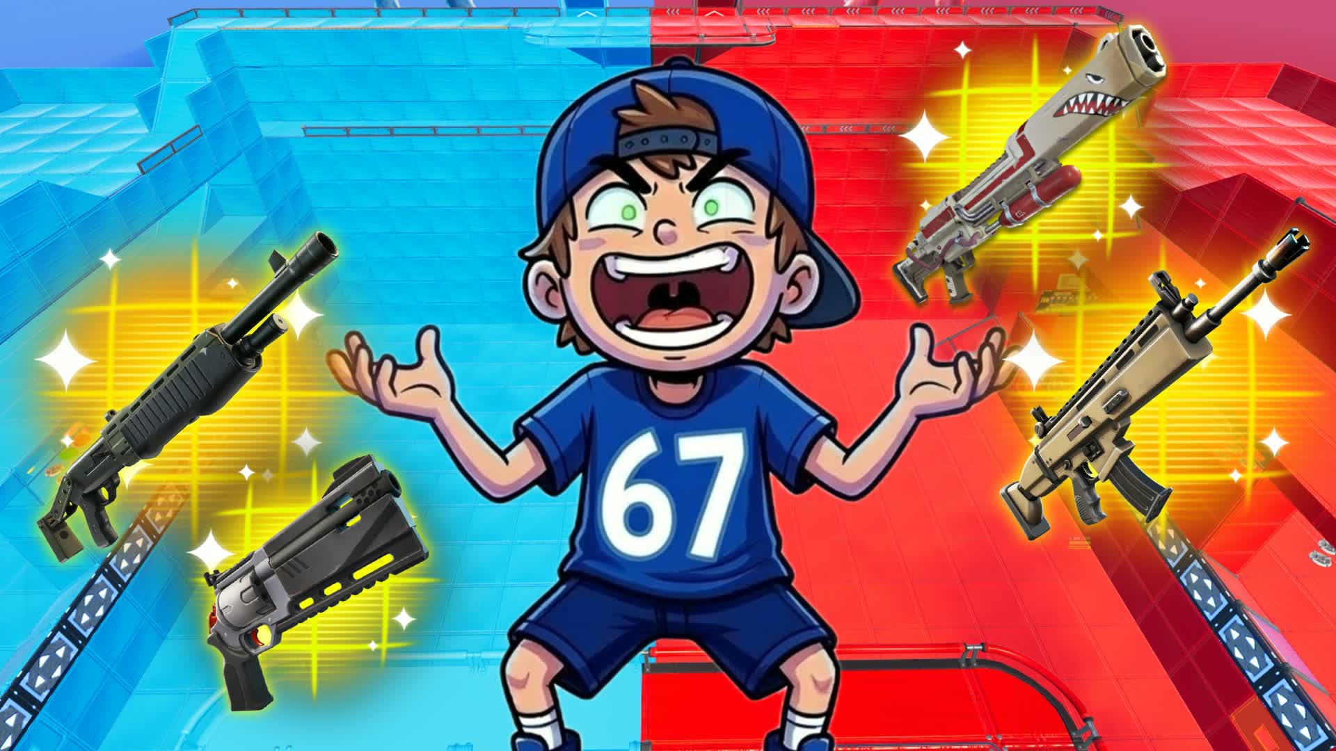 67対67MEGA！レッド 対 ブルー
