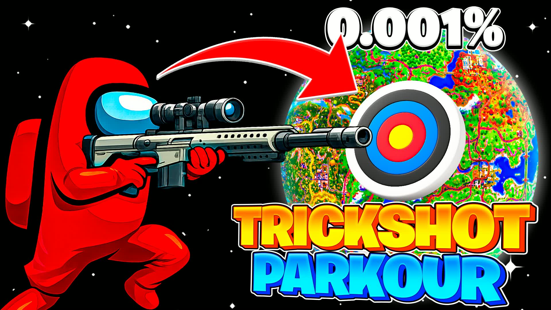 👽AMONG TRICKSHOT PARKOUR🎯(80 LEVELS)
