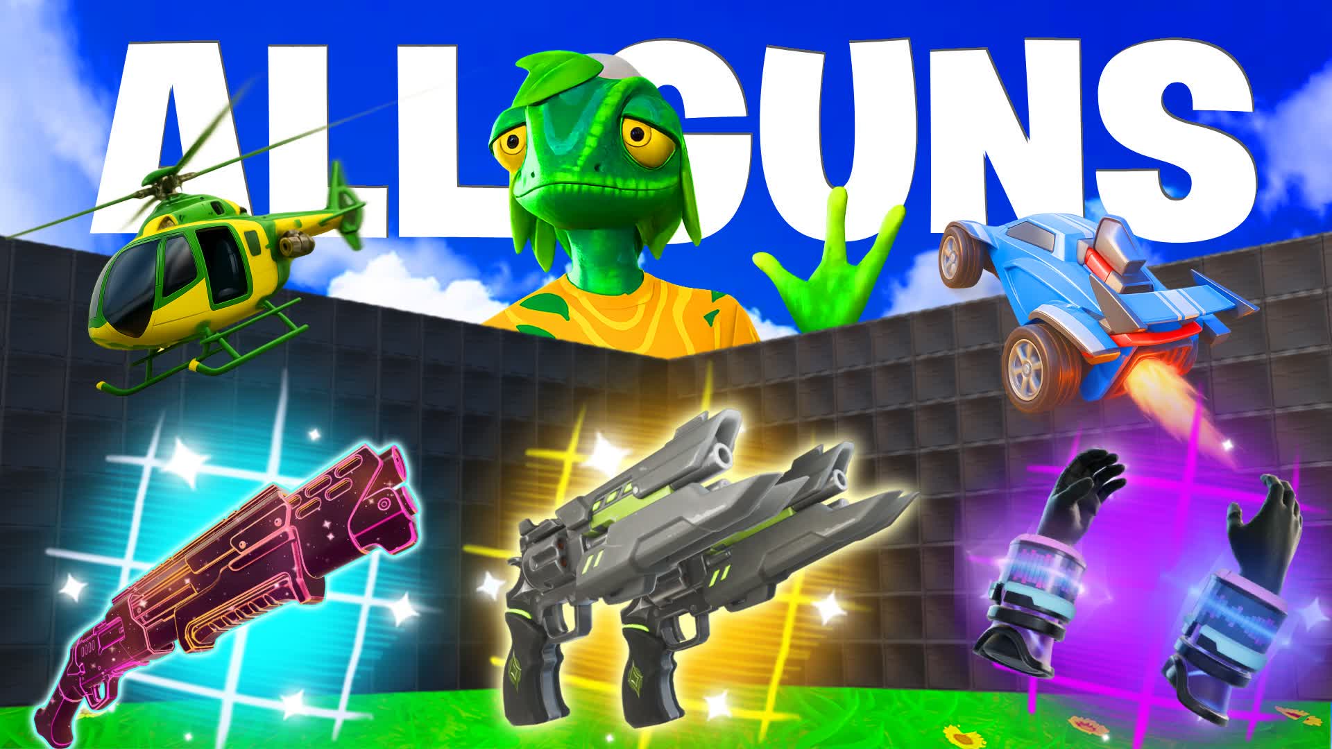 MEGA 1V1V1 ALL GUNS & VEHICULES
