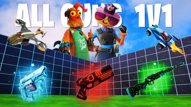 CRAZY 1V1 FFA  - ALL GUNS & SECRETS