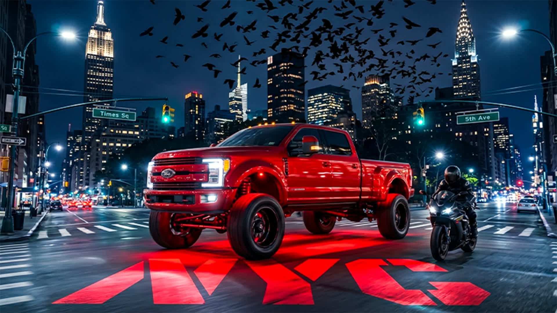 Neon Midnight NYC Joyride 🛻🏙️🏍️