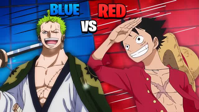 ⚔ZORO VS LUFFY👒🏆 RED VS BLUE🔴🔵