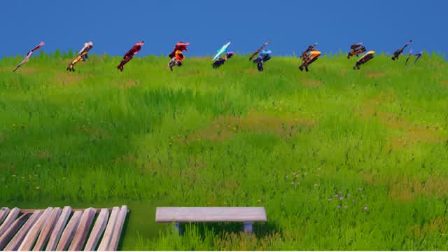 小さなマップの1v1タイマン場（ベンチに座れば建築クリア！）