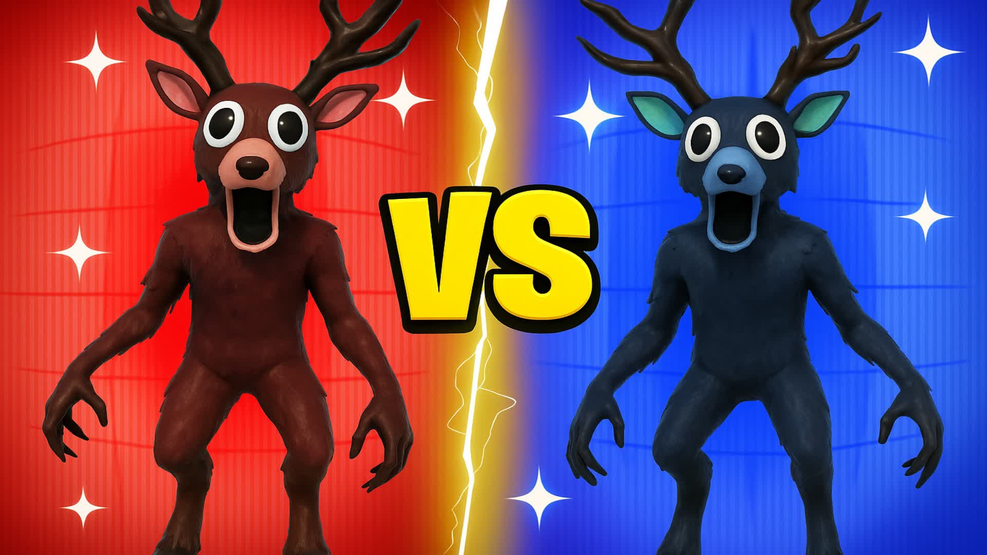 🦌 THE DEER SUPER RED VS BLUE 🔵🔴
