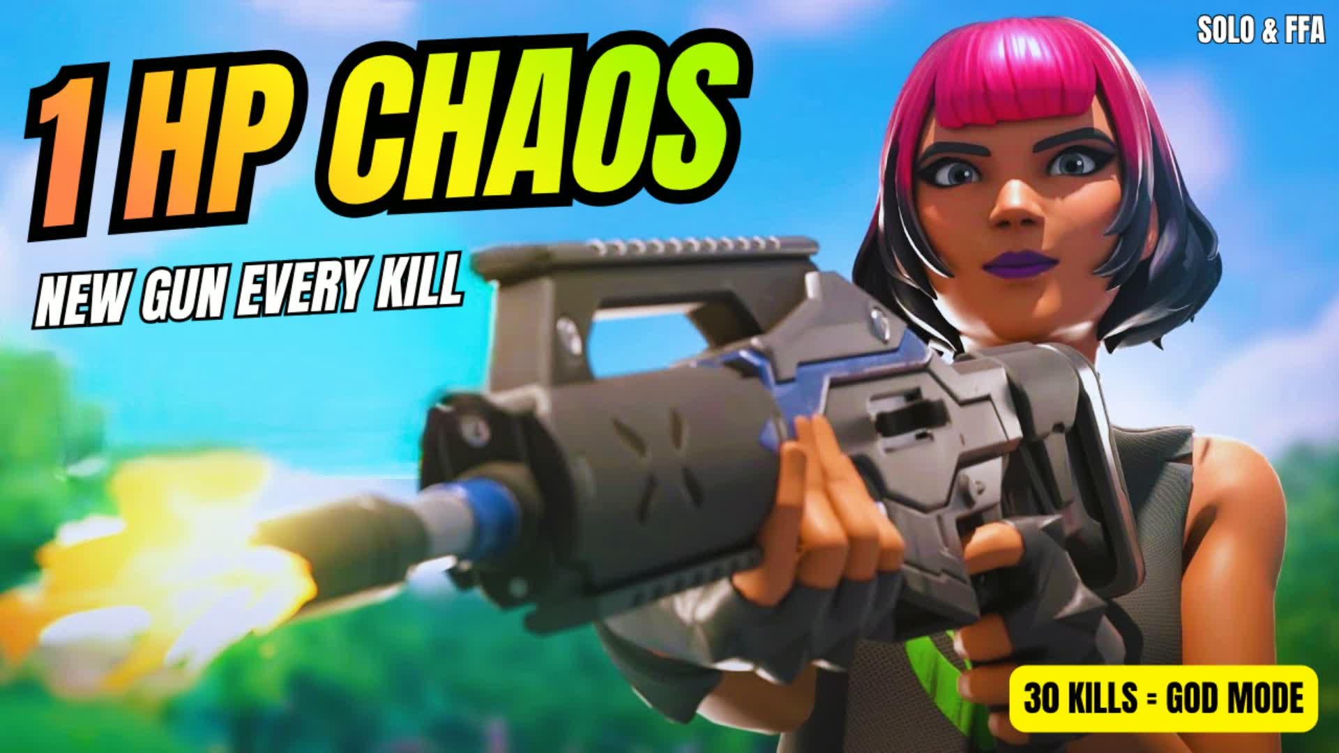 1 HP CHAOS 🔥 NEW GUN EVERY KILL