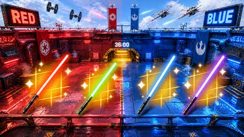 INSANE DARTY STAR WARS RED VS BLUE 🔴🔵