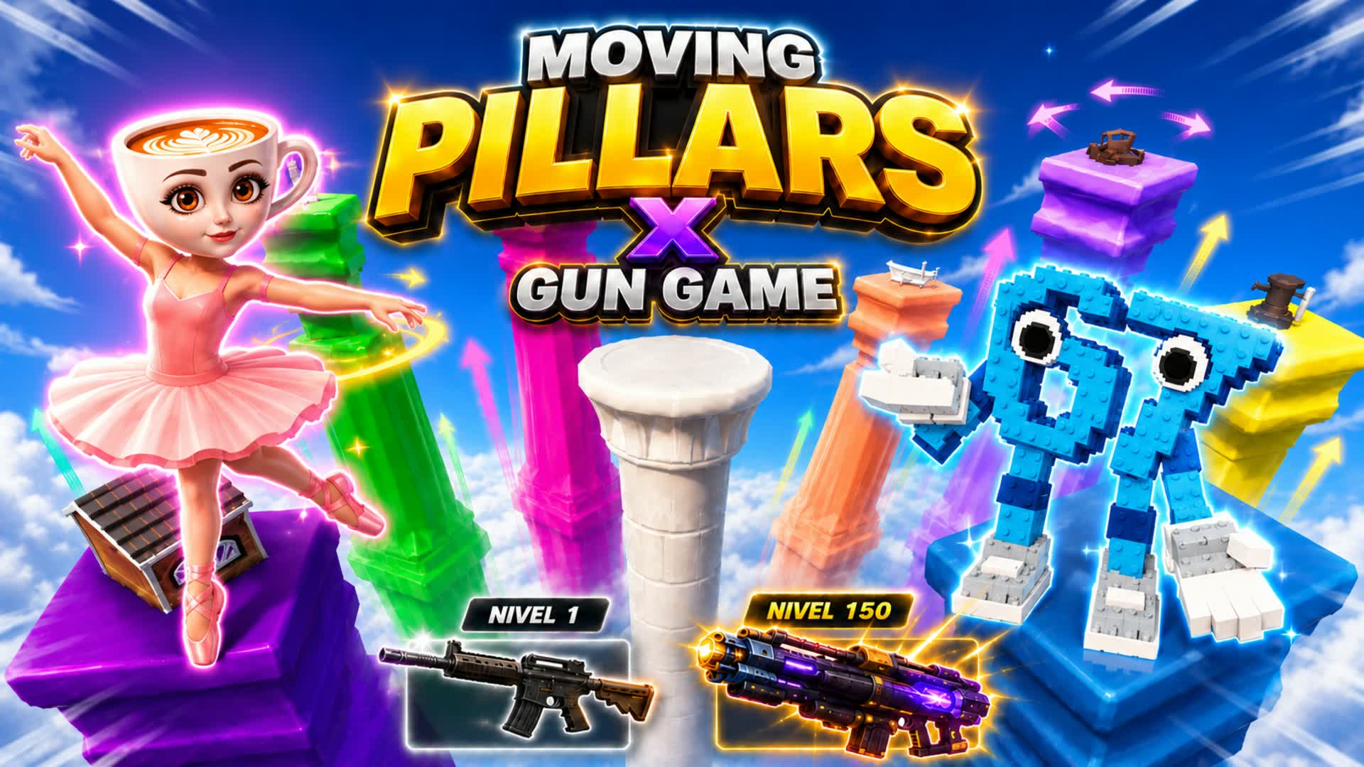 Moving Pillars X Gun Game