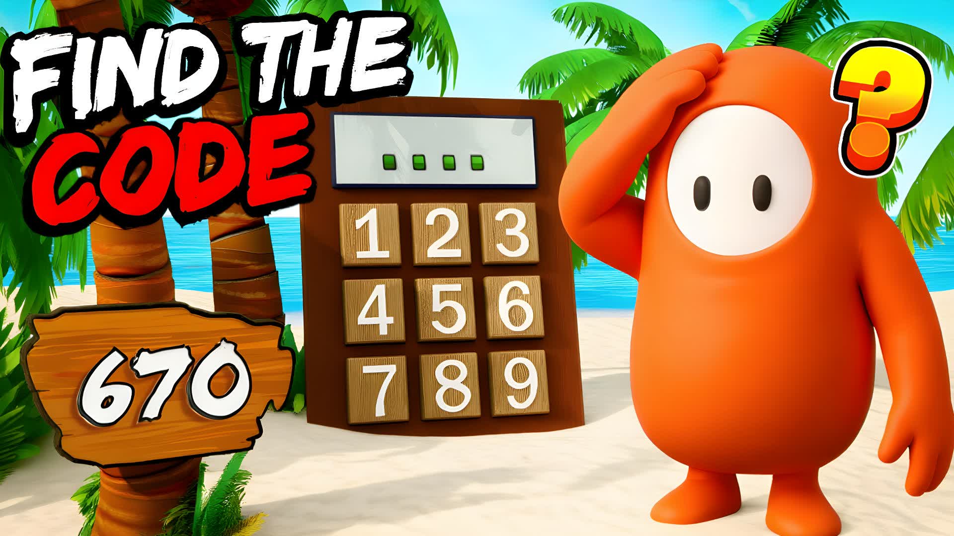 FIND THE CODE🔎FALL GUYS